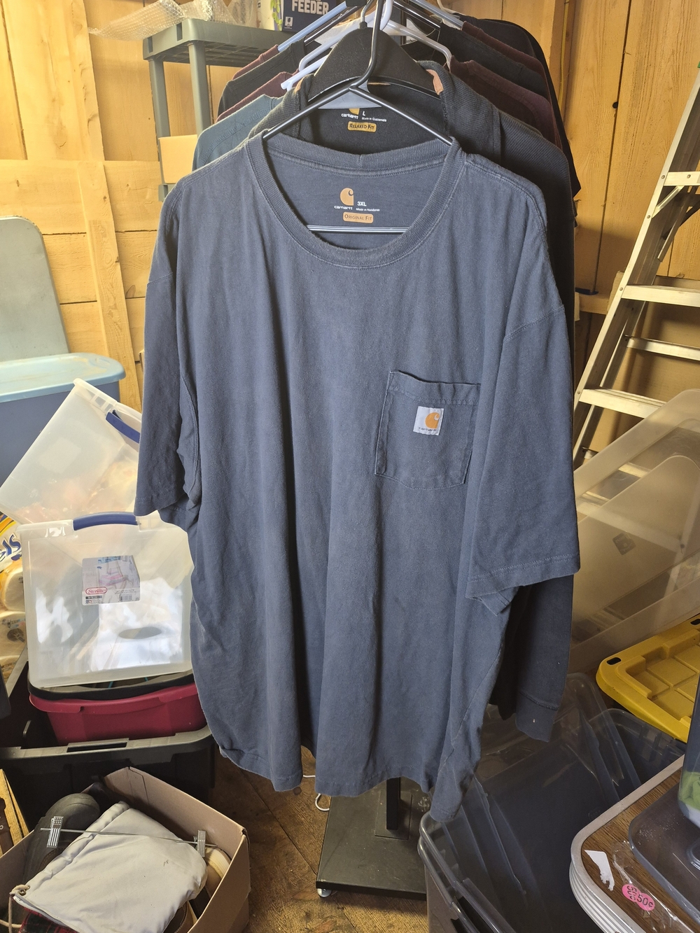 Carhartt Men's Navy Pocket T-Shirt Bin 50